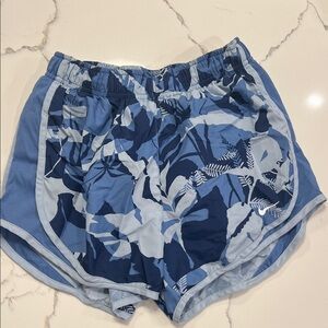 Nike Blue Patterned Women's Athletic Running Shorts Size XS